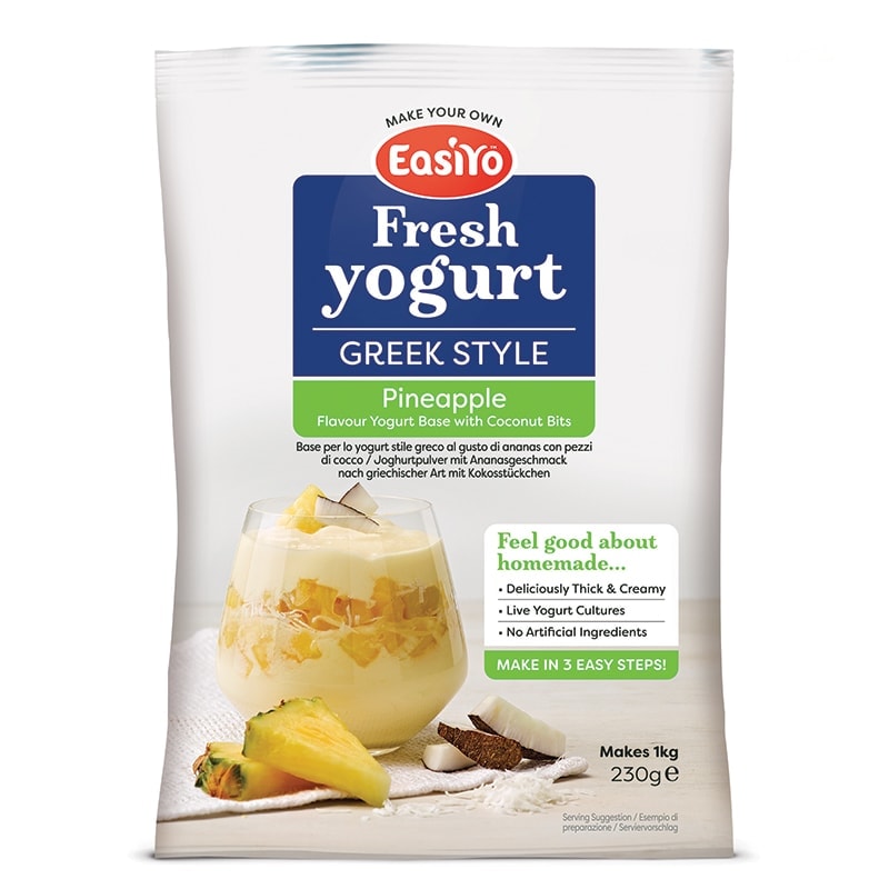 EasiYo Yaourt Ananas avec morceaux de noix de coco