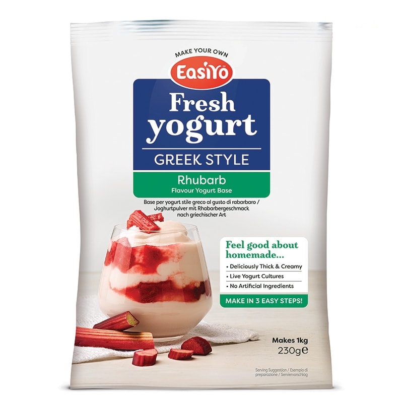 EasiYo Yaourt à la grecque à la rhubarbe