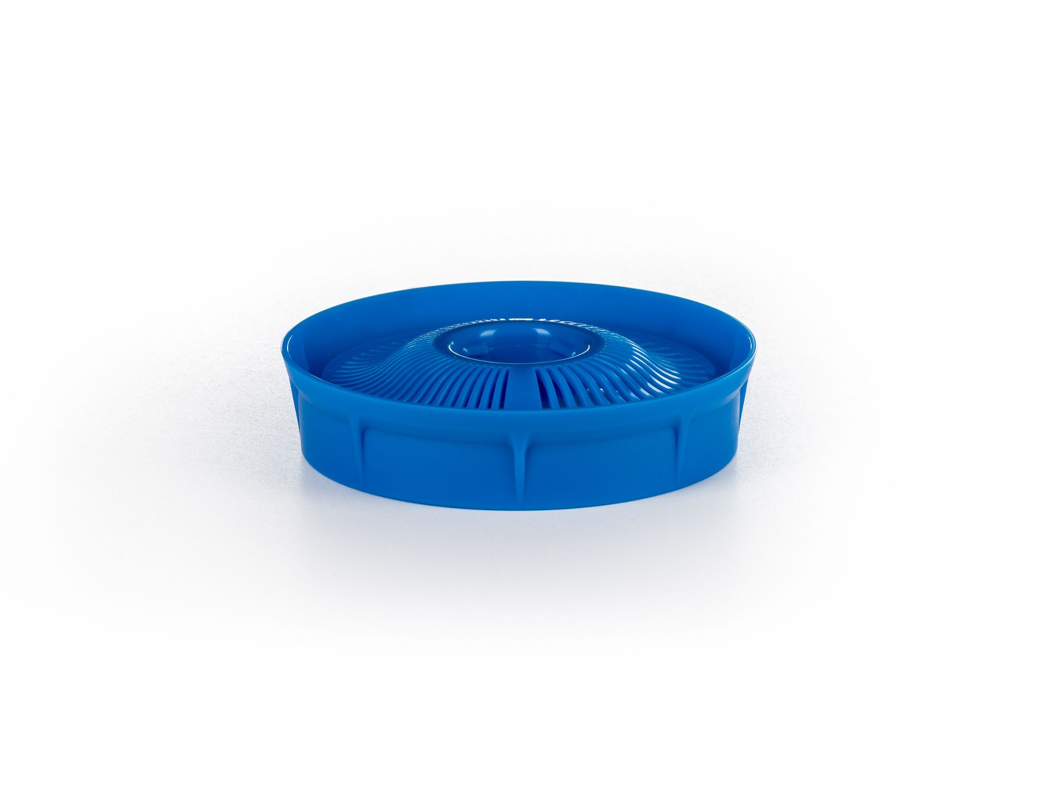 Récipient en verre pour yaourt ou fromage, bleu, rond, durable, hygiénique.