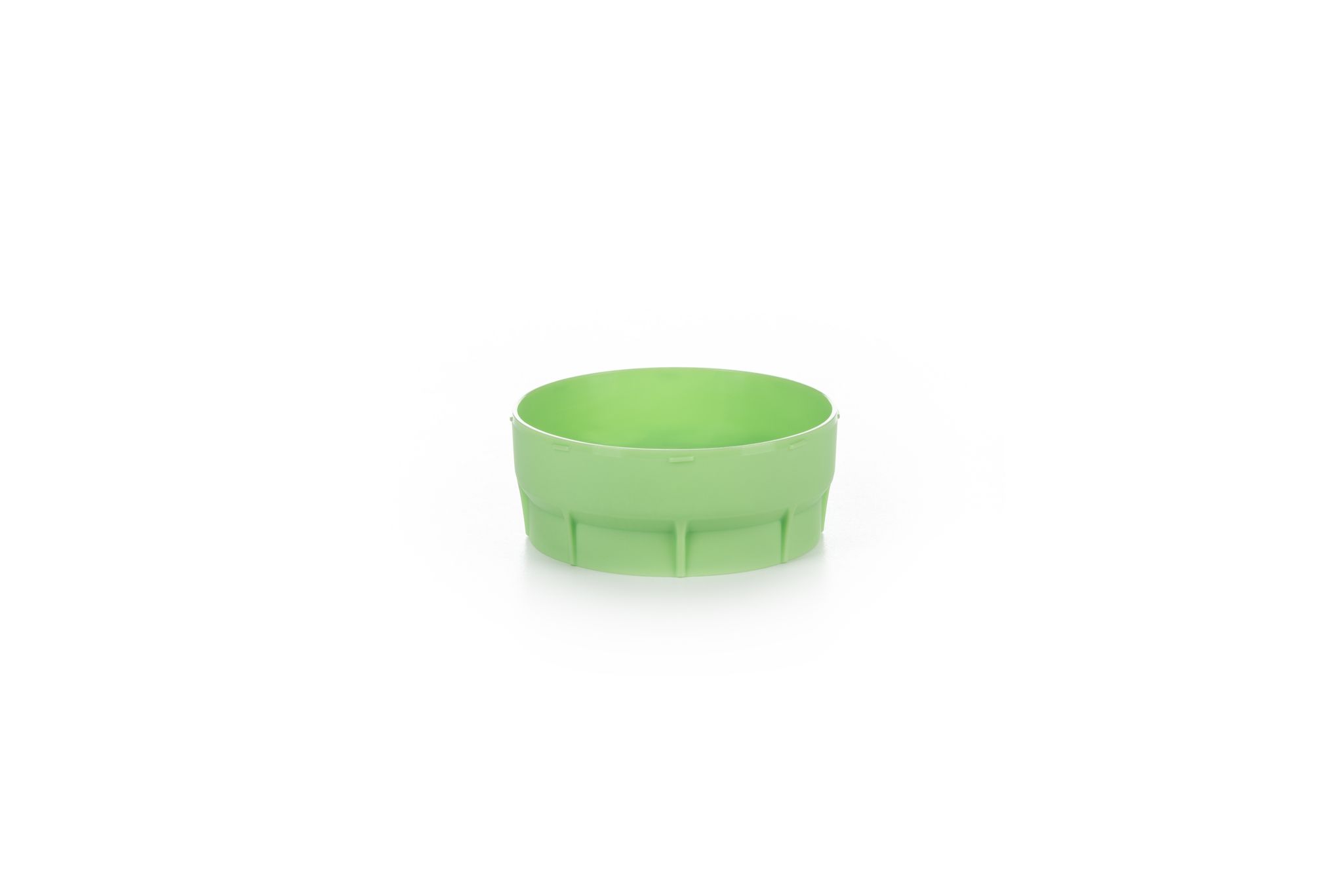 Couvercle de yaourt vert vide, en plastique, pour pot ou récipient à yaourt.