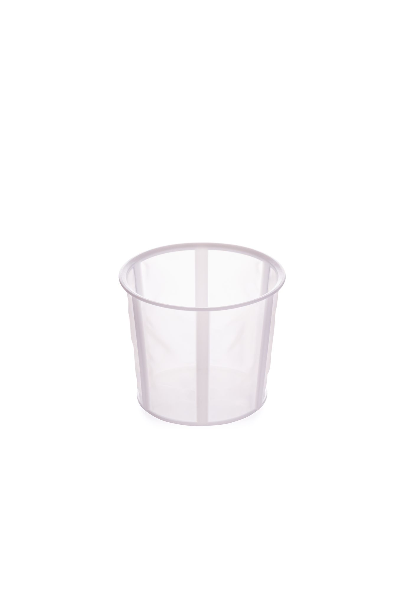 Pot à yaourt vide en plastique, contenant à en-cas pour yaourt ou desserts.