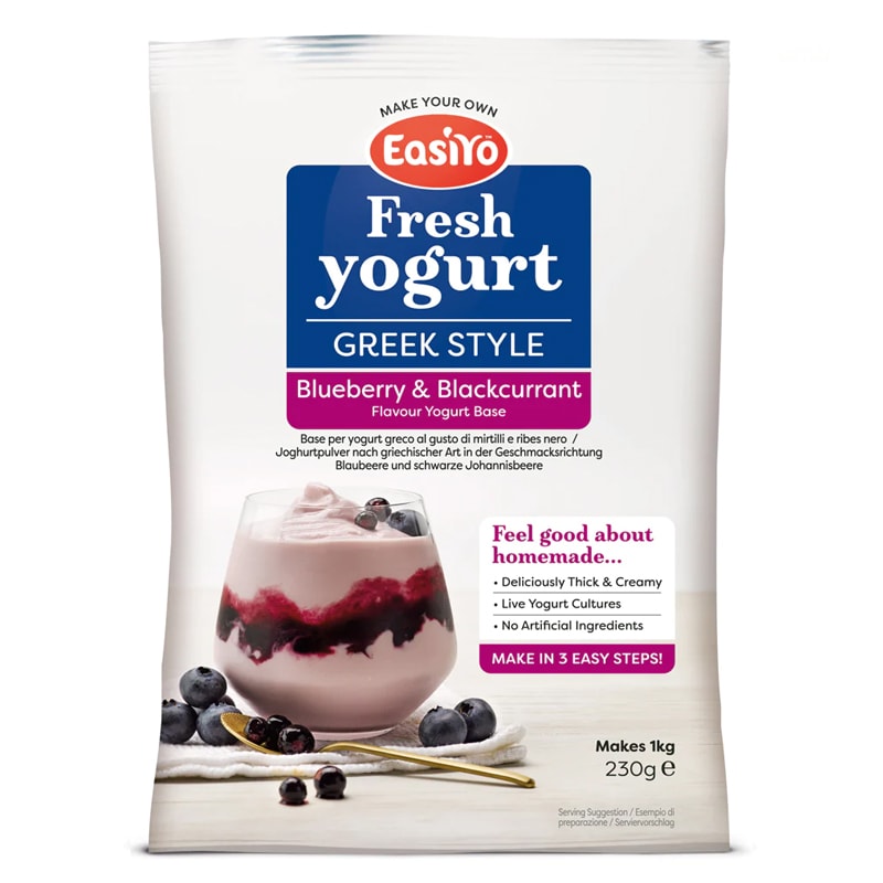 EasiYo Yaourt à la grecque Myrtille et Cassis