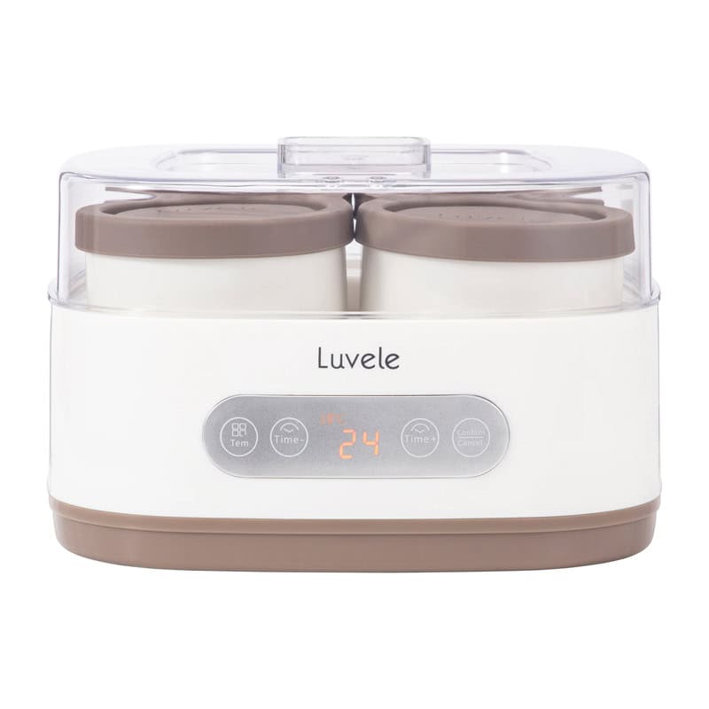 Luvele Pure Yaourtière | 4x pots en céramique 400 ml